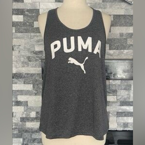 PUMA| Charcoal Athletic Logo Tank - Picture 2 of 7